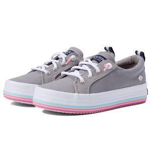 Sperry Kids Crest Vibe Platform Sneakers Grey Size 6 Medium Big Kid
